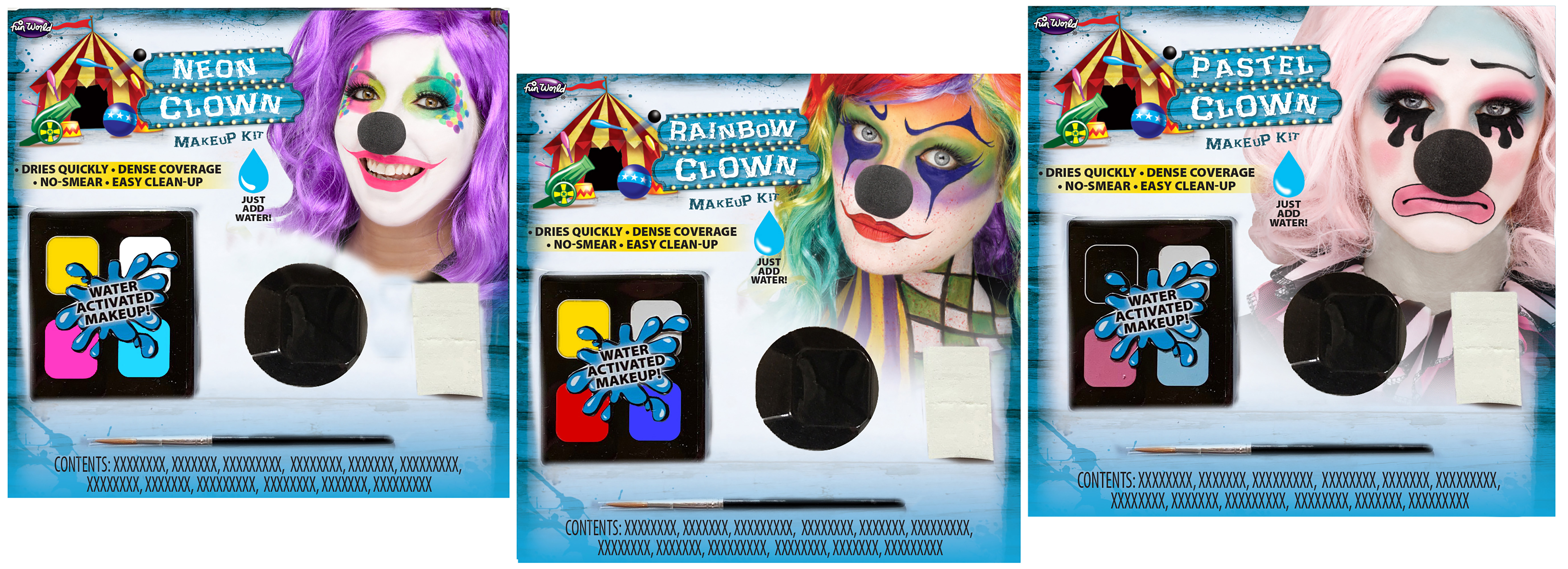 Kids Neon Clown Makeup Kit 