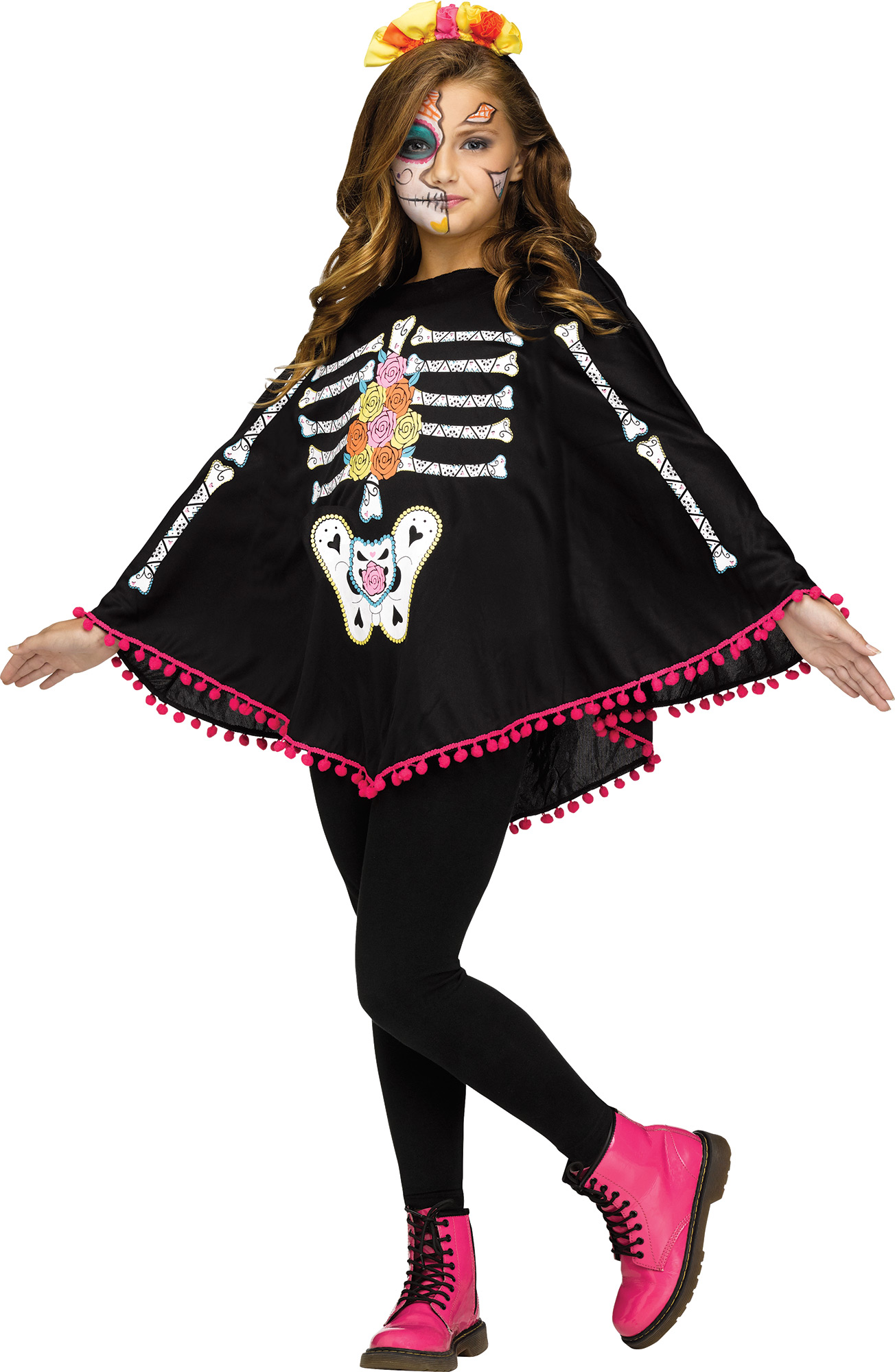 Skeleton Poncho Assortment - Child