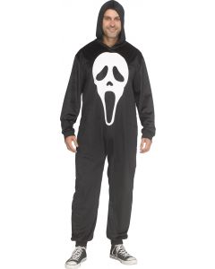 E-Z Black Ghost Face® Jumpsuit - Adult