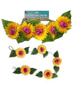 5 Foot Sunflower Skull Garland