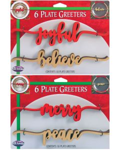 6 Hollyday Plate Greeters Assortment