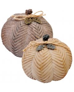 Woven-Look Pumpkin Decor Assortment