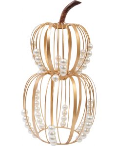 Pearl & Metal Pumpkin Décor