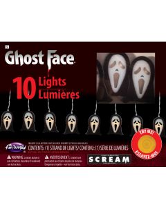 Vintage Ghost Face Scream Mask Halloween Prop VIDEO Wall Door Decor Light  Up Screams