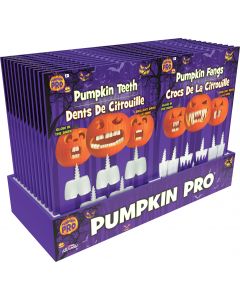 Glow-In-The-Dark Pumpkin Fangs Assortment PDQ