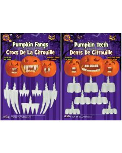 Glow-In-The-Dark Pumpkin Fangs Assortment