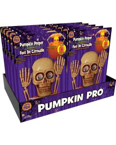 Light Up Skeleton Pumpkin Peeper Kit PDQ