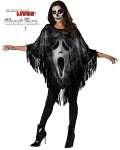 Ghost Face® Fringe Poncho - Adult