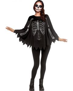 Rhinestone Skeleton Bling Poncho