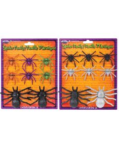 8 Piece Glitter Spider Set Assortment